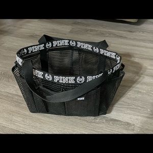 VS Victoria’s Secret “Pink” black shower caddy.